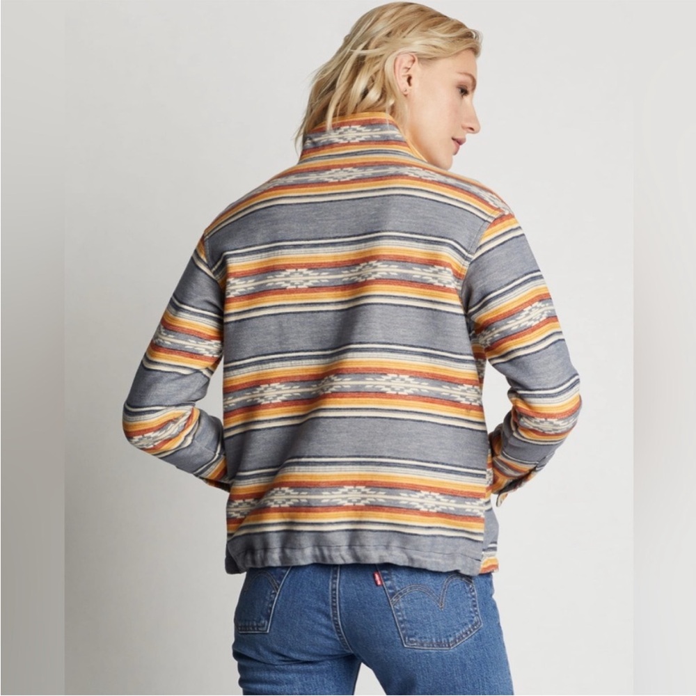 Pendleton Quarter Zip Pullover Aztec Print Chamoi… - image 2